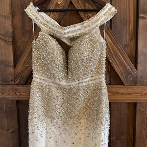 Mac Duggal couture pageant gown *READ DESCRIPTION*